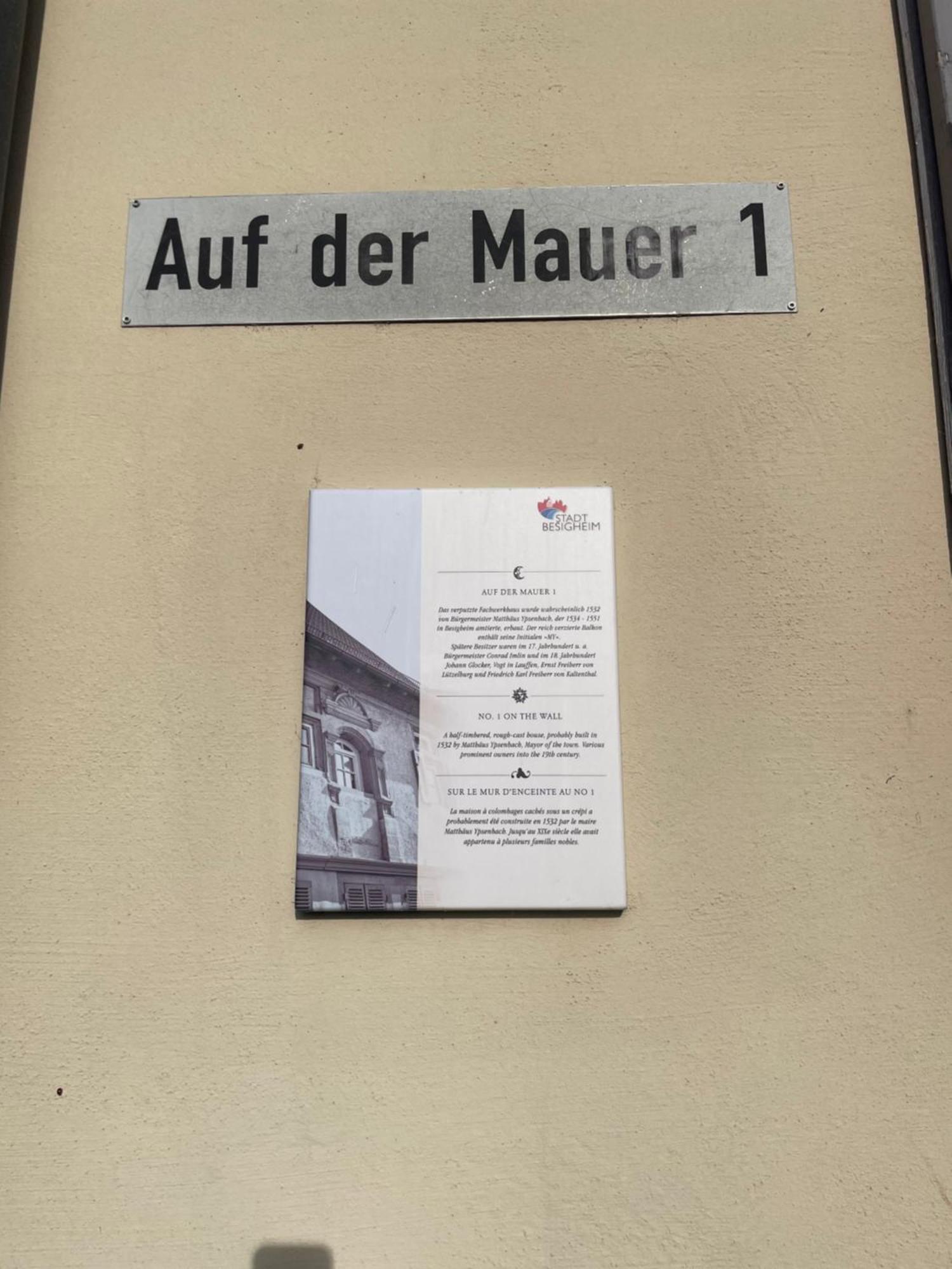 Gaestezimmer An Der Stadtmauer Besigheim Εξωτερικό φωτογραφία
